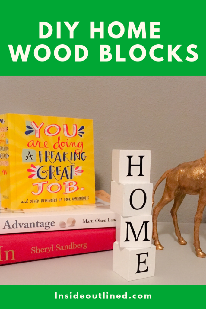 This diy wooden block project is easy and very affordable and adds a nice touch to your home decor. Wood block crafts are a great way to decorate your home for cheap.