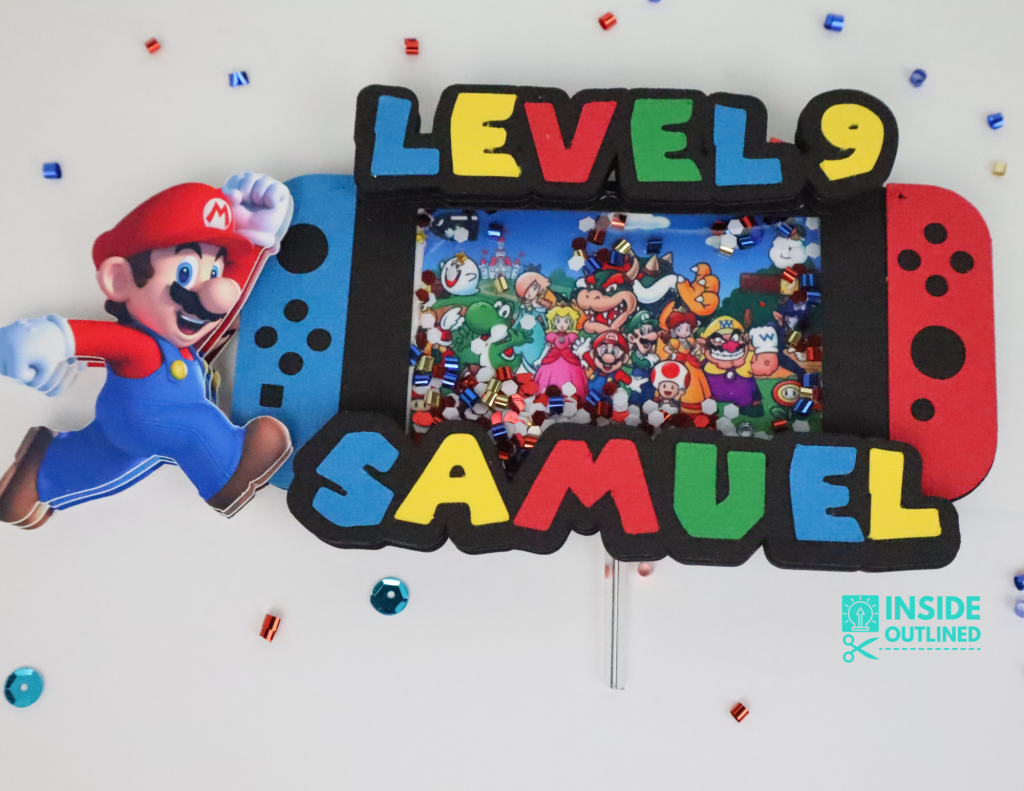 Super Mario Cake Topper, Super Mario Shaker Cake Topper