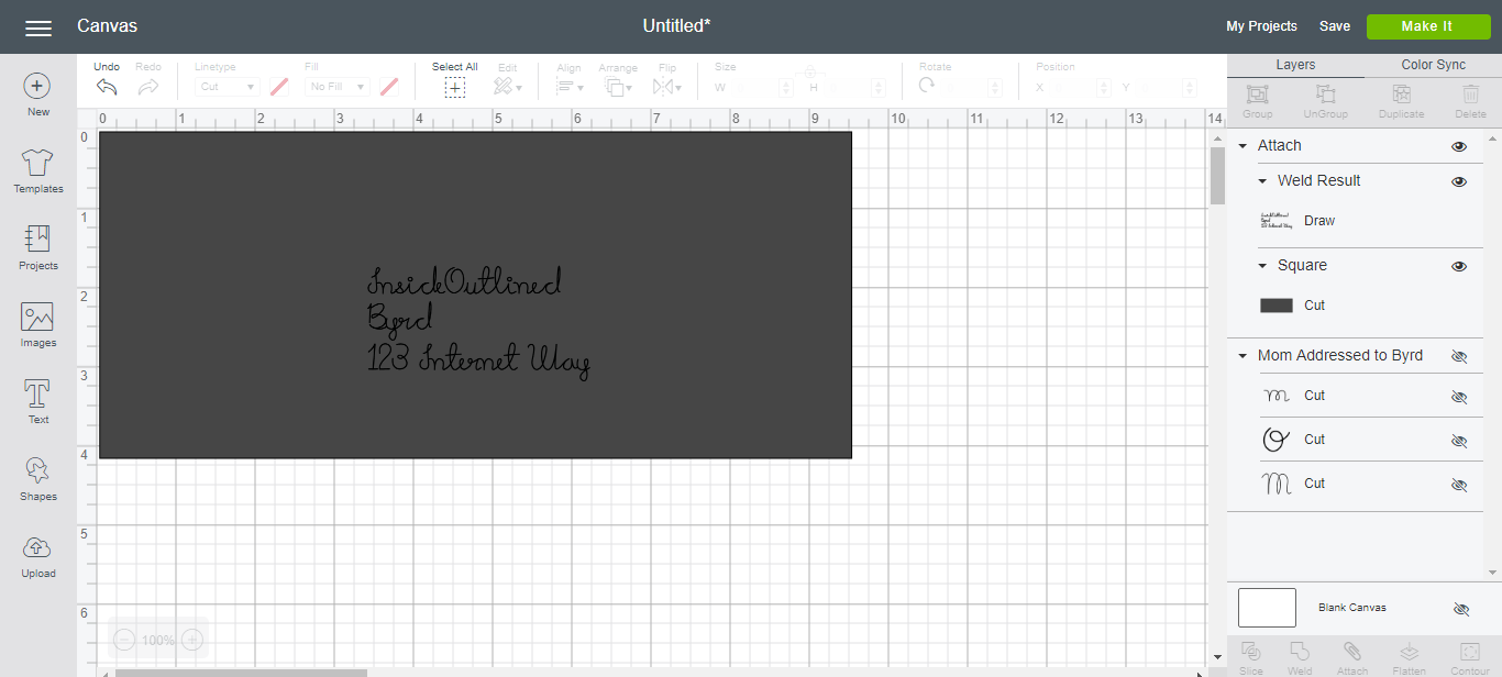 Writing With Your Cricut Explore Air 2 No Bubble Letters InsideOutlined