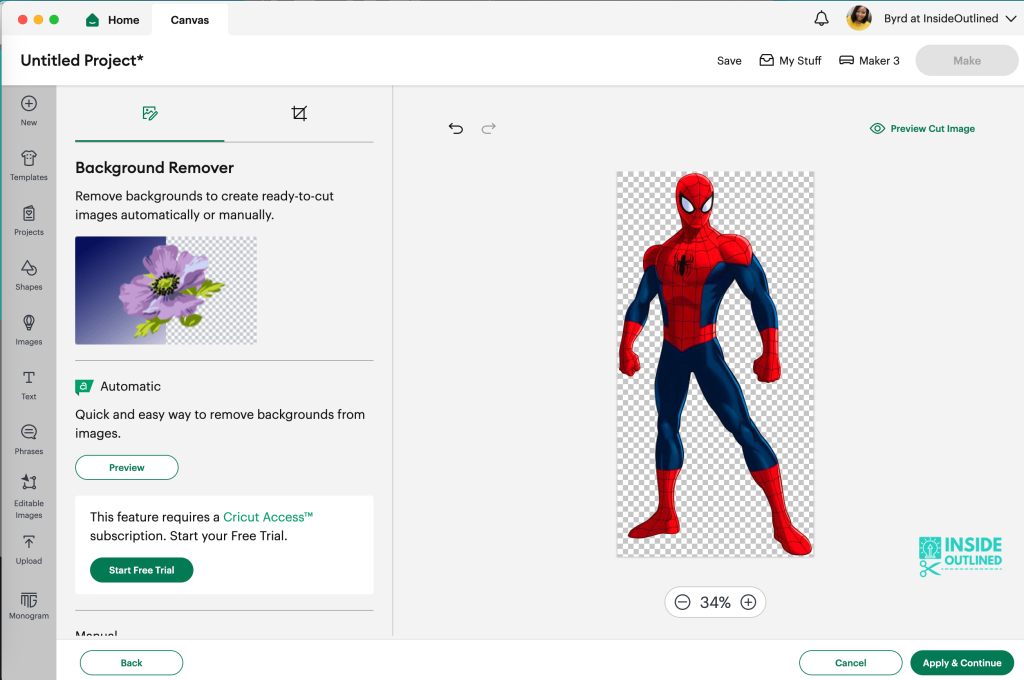 How to Upload Images to Cricut Design Space, Remove Background 1
