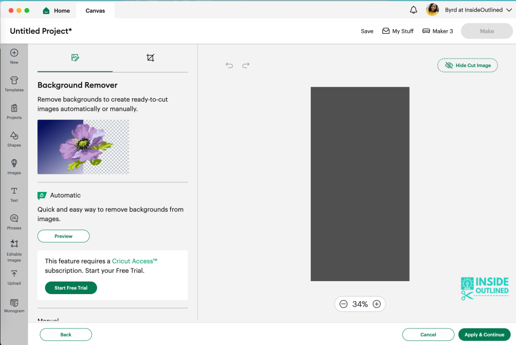 How to Upload Images to Cricut Design Space, Remove Background 2