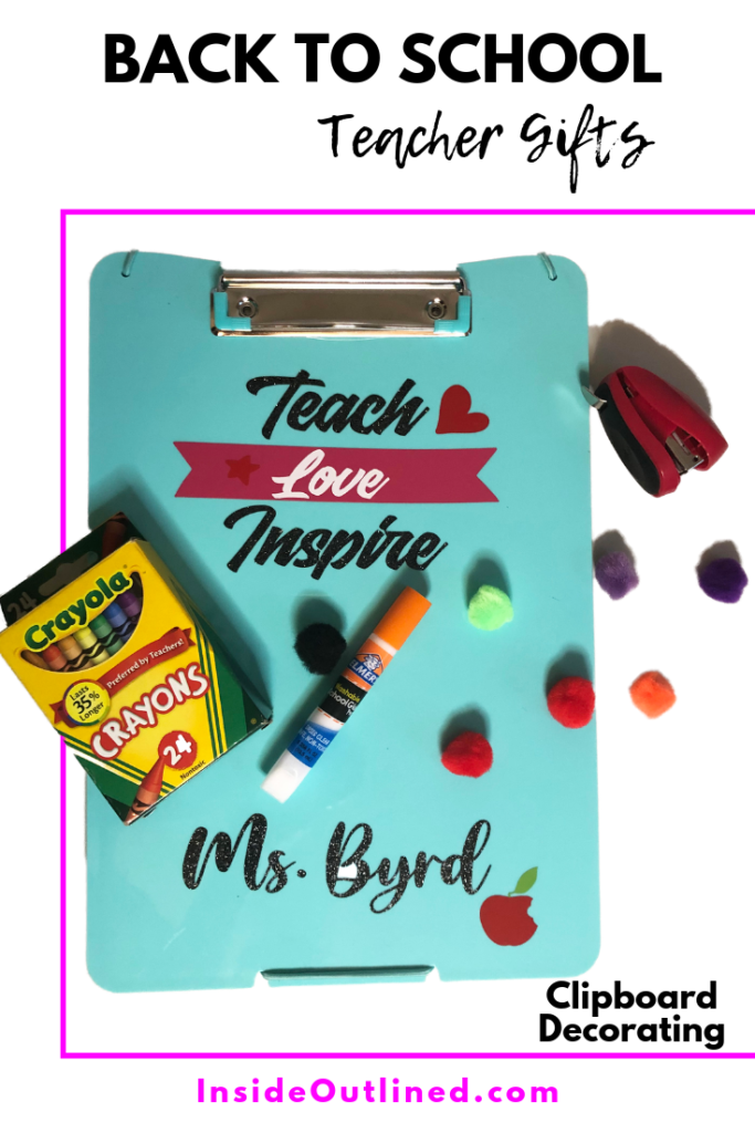 Download Back To School Teacher Gift Clipboard Decorating Insideoutlined