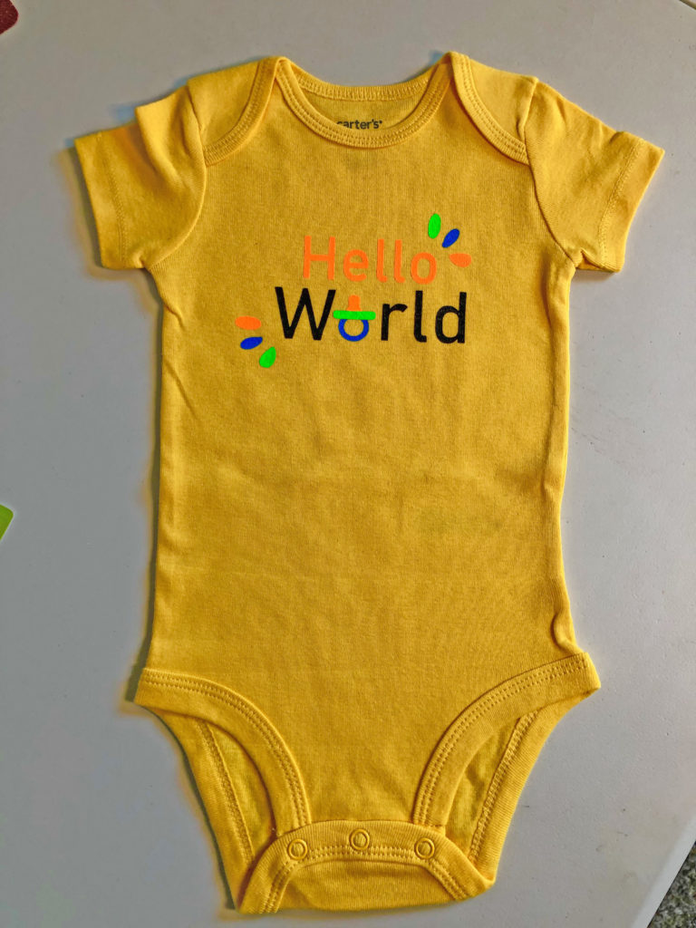 Cricut Baby Onesie Gender Neutral InsideOutlined