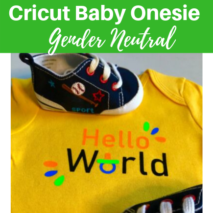 Free SVG File, Cricut Baby Onesie- Heat Transfer Vinyl-Gender Neutral-Iron On