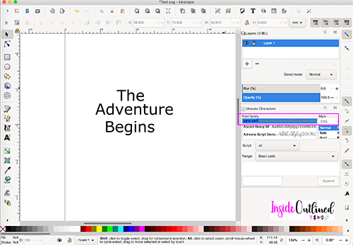 inkscape svg font editor tutorial