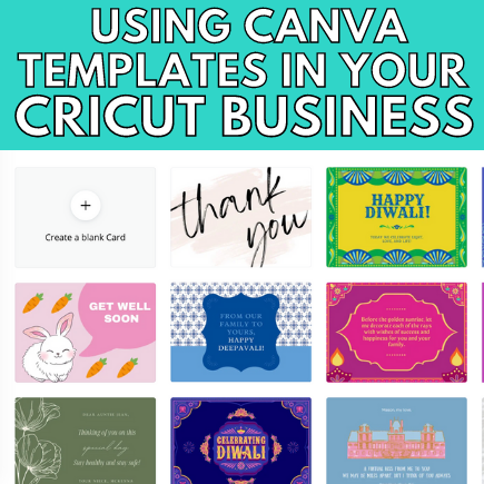 Using Canva for your Cricut Business will help you easily create marketing material such as social media graphics, coupons and so much more.
