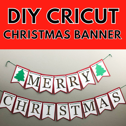 Learn how to make this super easy DIY Cricut Christmas Banner.