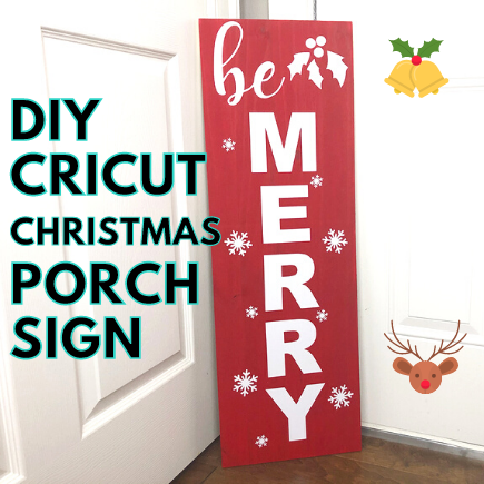 Learn how to create this super easy Be Merry Christmas sign.
