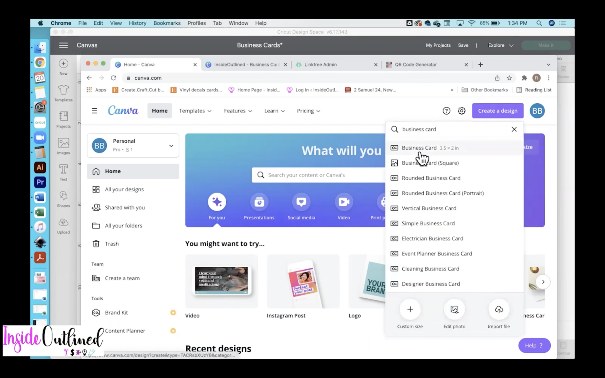 How to Make Cricut Business Cards Beginner Friendly InsideOutlined