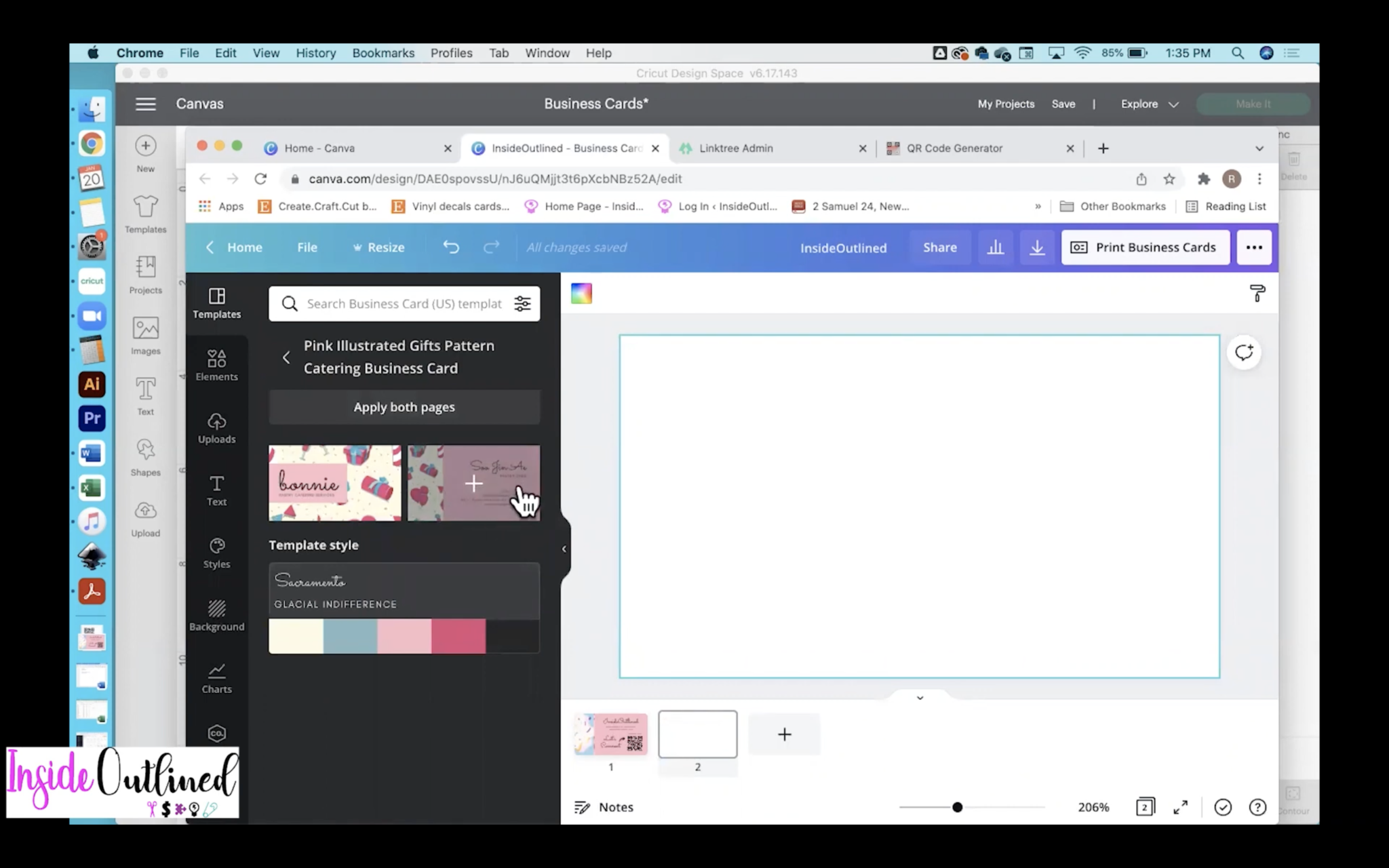 How to Make Cricut Business Cards Beginner Friendly InsideOutlined