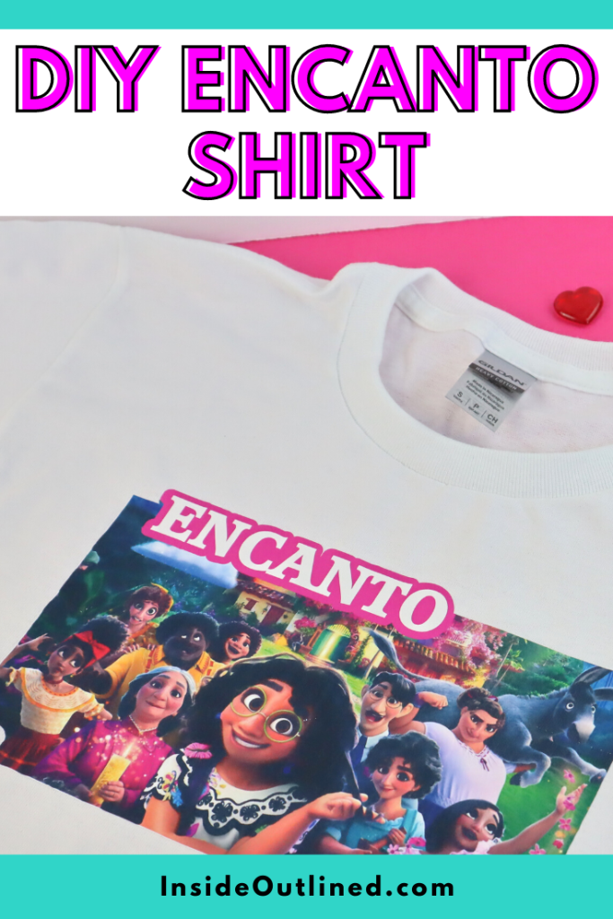 Learn how to easily make a DIY Encanto shirt for an Encanto birthday party using the Cricut print then cut method.