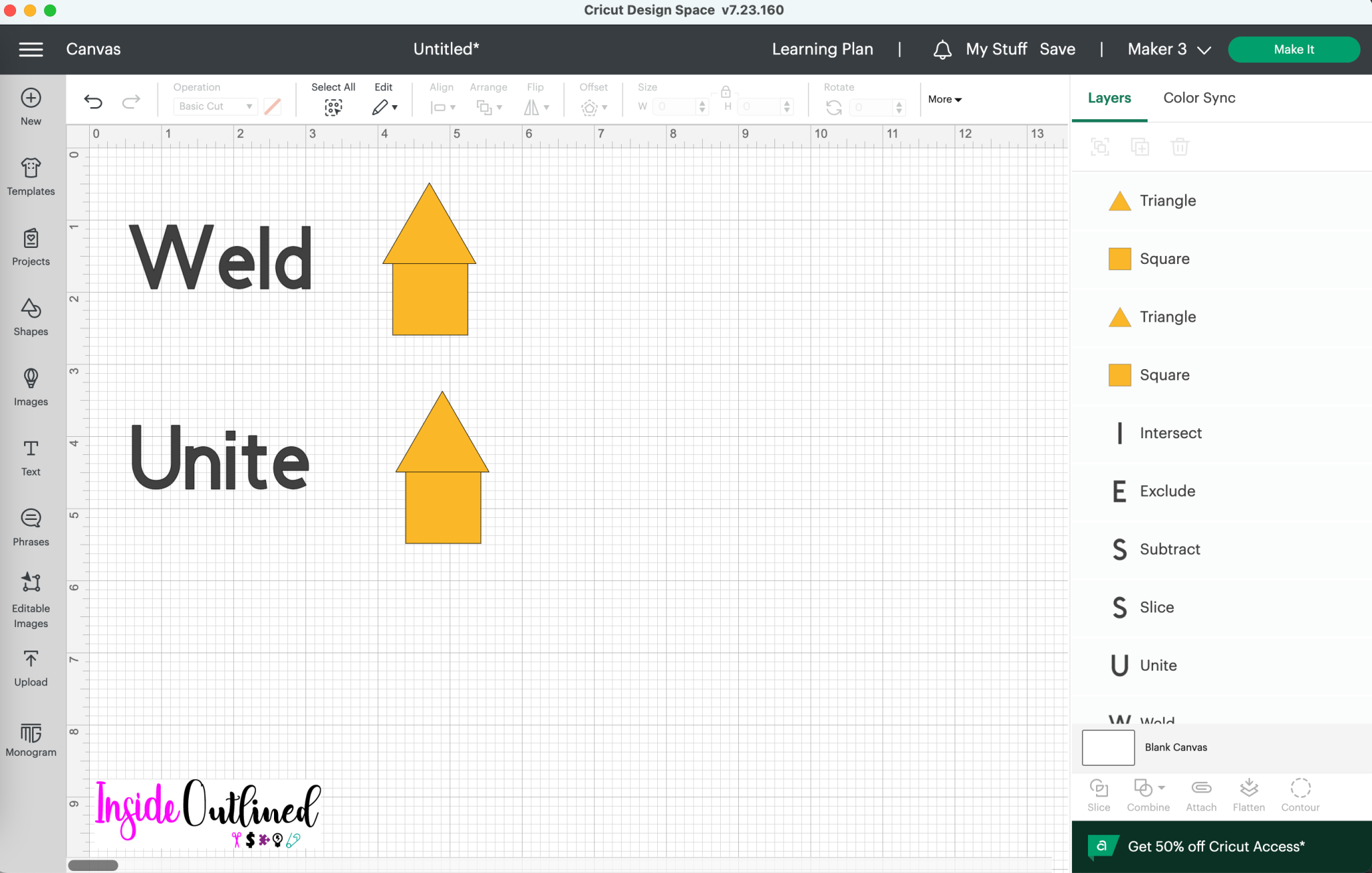 Cricut Design Space Updates – Cricut Design Space Combine Tools – Unite ...