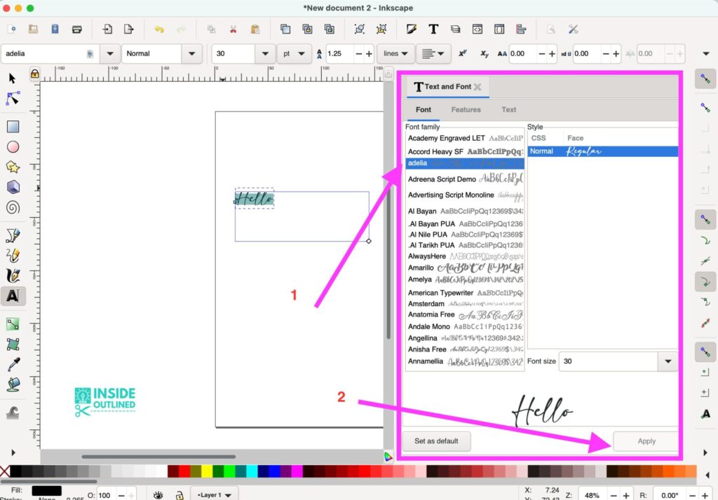 Creating SVG files in Inkscape, Export from Inkscape to Cricut Design Space