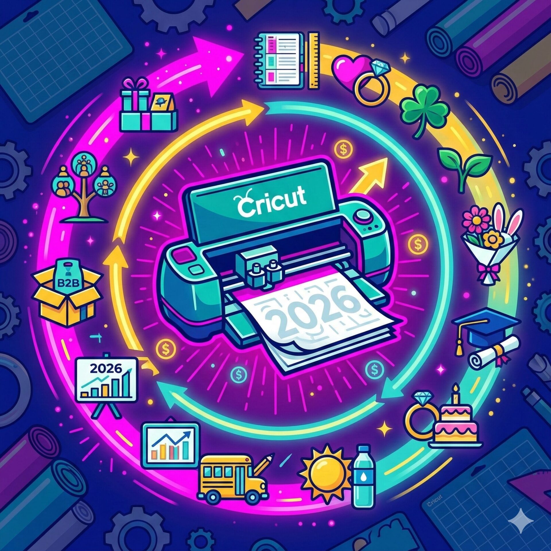 Cricut Business Marketing Calendar, Craft Business Calendar